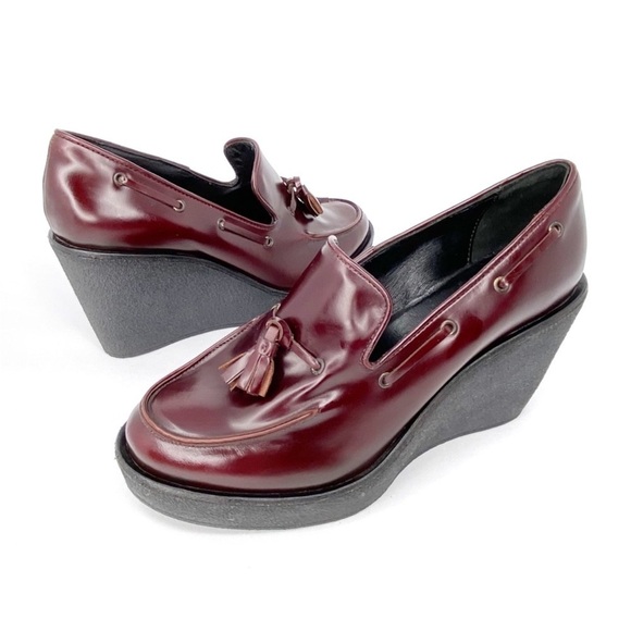 Pierre Hardy Wedge Heel Tassel Platform Size 11 Oxblood Women’s Platform Shoe - Picture 1 of 9